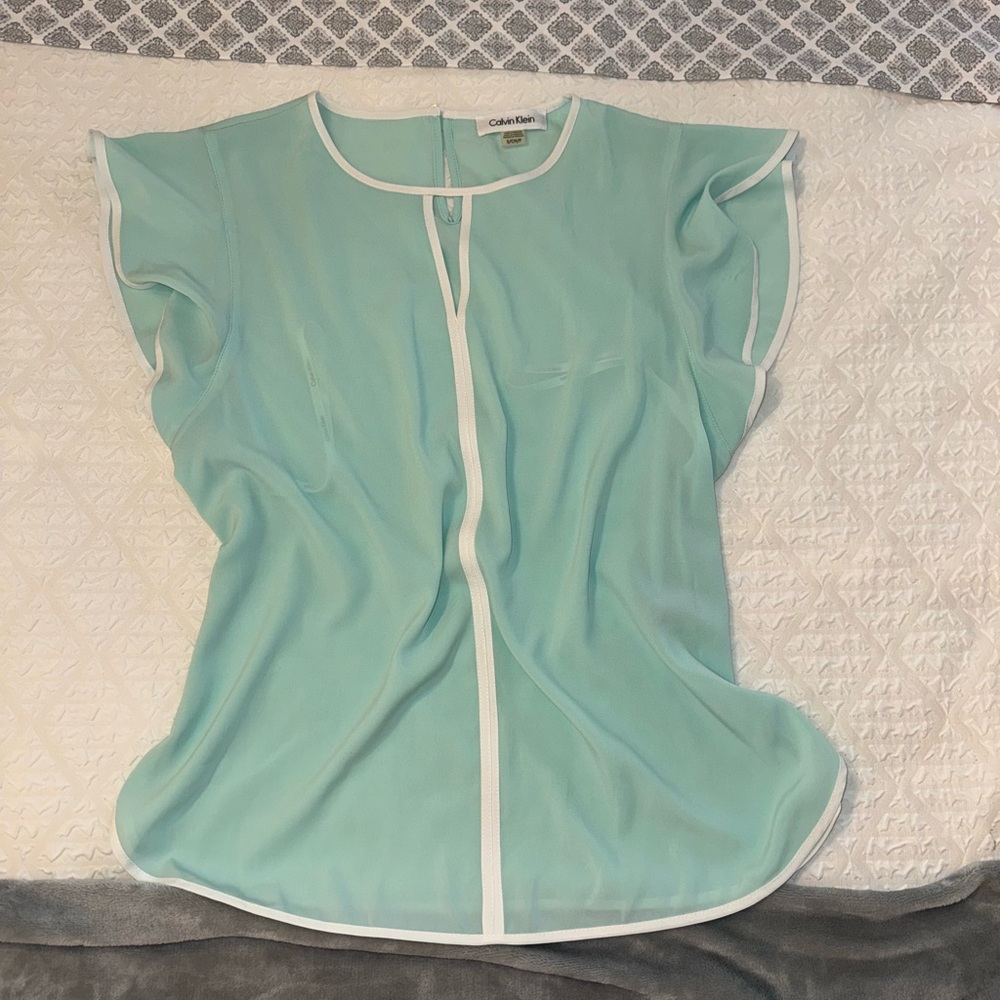 Calvin Klein Women's Light Blue Blouse